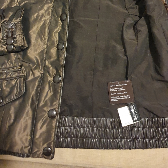 Danier Thinsulate Bomber with Removable Rabbit Fur Collar 2XS Brown - Picture 8 of 16